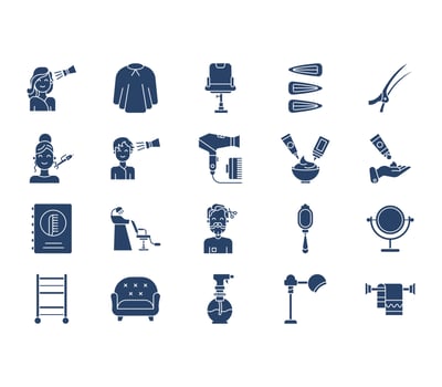 Hair Salon icon set vector