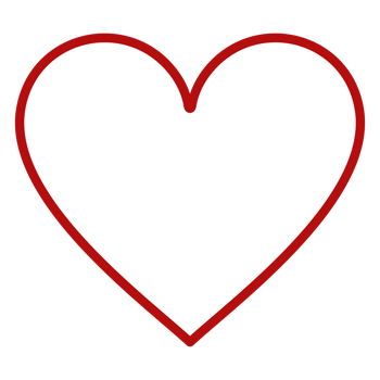 Heart-Shaped. Love Icon Symbol for Pictogram, App, Website, Logo or Graphic Design Element. Format PNG