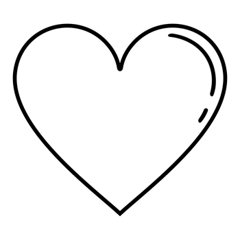 Heart-Shaped. Love Icon Symbol for Pictogram, App, Website, Logo or Graphic Design Element. Format PNG