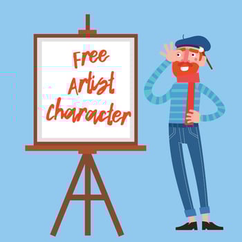 Artist Character Design vector