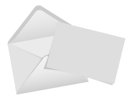 Envelope with blank note png