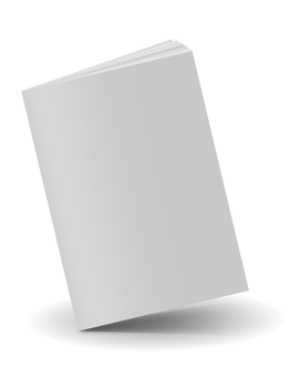 Blank white book png