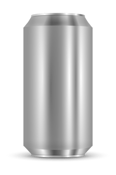 3D illustration of blank aluminum can png