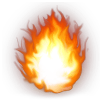 Illustration of burning fire flame png