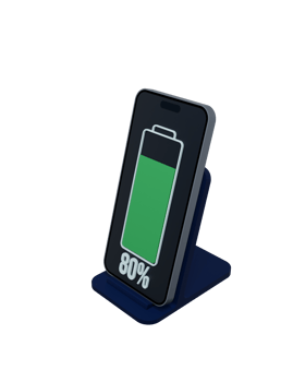 Wireless Smartphone Battery Charging Percentage Indicator Symbol 3D Illustration png