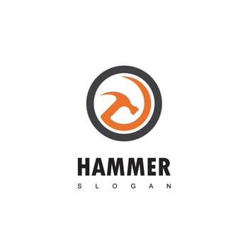 Hammer Logo Template vector