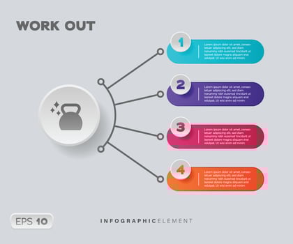 Work Out Infographic Element vector