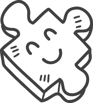 Hand Drawn jigsaw illustration png
