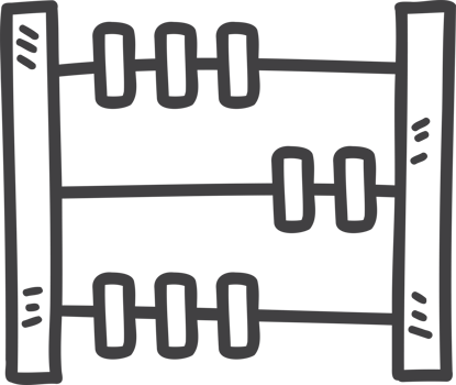 Hand Drawn abacus toys for children illustration png