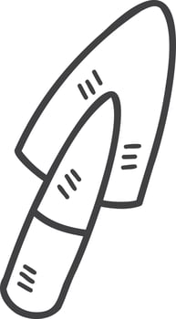 Hand Drawn cute shovel illustration vector