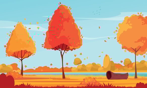 Autumn Landscape Illustration vector