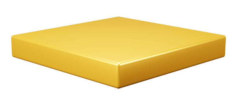 Gold luxury square podium platform 3d rendering for product presentation award png