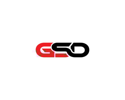 Creative Letter GSD Abstract Logo Design Concept Vector. vector