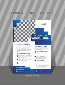 Professional business flyer template design vector