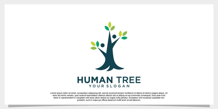 Human tree logo design unique concept Premium Vector Part 2