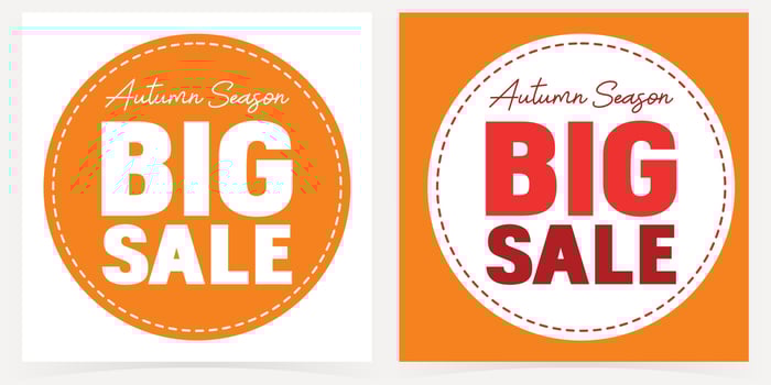 Autumn Sale. Modern simple background vector typography text quote. Suitable for poster, cover, ads, social banner, or flyer.