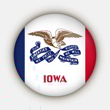 Iowa state flag. Vector illustration.