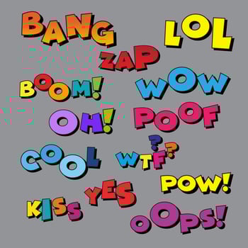Comic Book  Text Design Element Vector