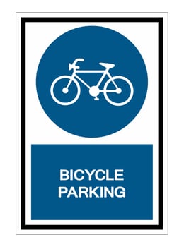 Bicycle Parking Symbol Sign Isolate on White Background,Vector Illustration EPS.10 vector