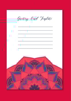 Mandala vintage template card vector