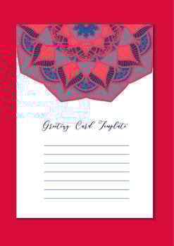 Mandala vintage template card vector