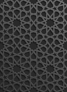 Seamless islamic pattern 3d . Traditional Arabic design element. vector