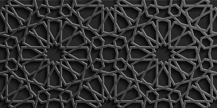 Seamless islamic pattern 3d . Traditional Arabic design element. vector