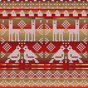 Red Gradient Colors Pattern of Christmas Sweater vector