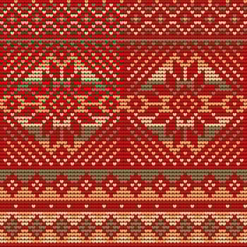 Red Seamless Pattern of Christmas Stars vector