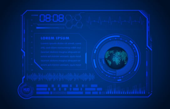 Modern HUD Technology Screen Panel vector