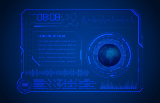 Modern HUD Technology Screen Panel vector