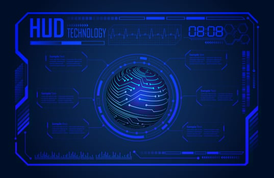 Modern HUD Technology Screen Panel vector