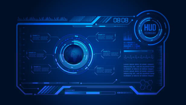 Modern HUD Technology Background vector