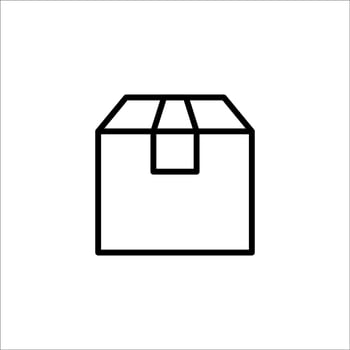Carton box thin line icon, Vector and Illustration.