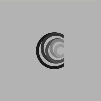 Letter C icon logo with some element vector design template