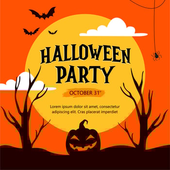 Halloween Party Design Template vector