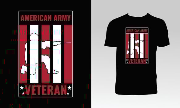 Veteran T Shirt Design vector