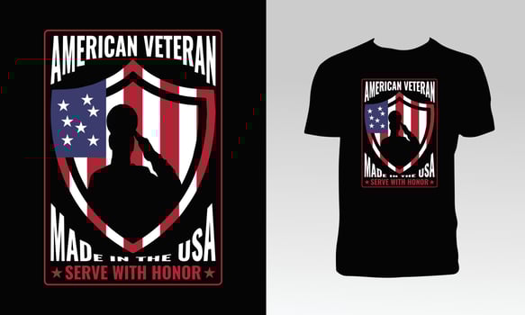 Veteran T Shirt Design vector