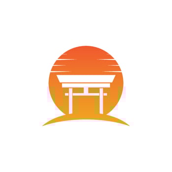 torii gate Icon vector