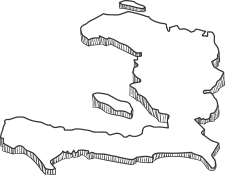Hand Drawn of Haiti 3D Map png