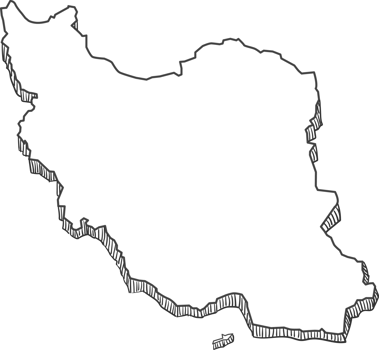Hand Drawn of Iran 3D Map png