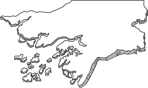 Hand Drawn of Guinea Bissau 3D Map png