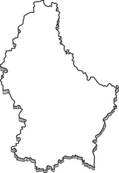 Hand Drawn of Luxembourg 3D Map png