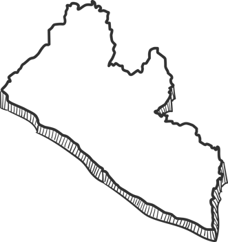 Hand Drawn of Liberia 3D Map png