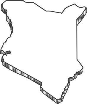 Hand Drawn of Kenya 3D Map png