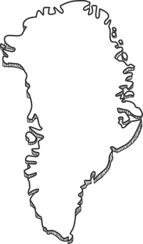 Hand Drawn of Greenland 3D Map png