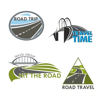 Road travel time vector icons