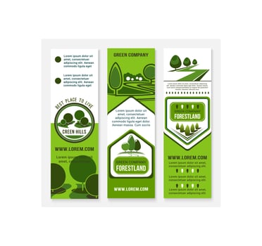 Eco green business banner template with tree vector
