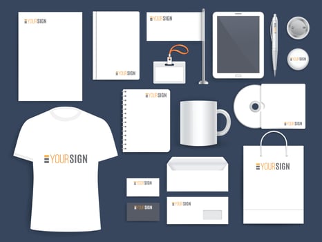 Corporate identity template for business company vector