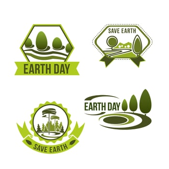 Vector icons set for earth day or ecology company